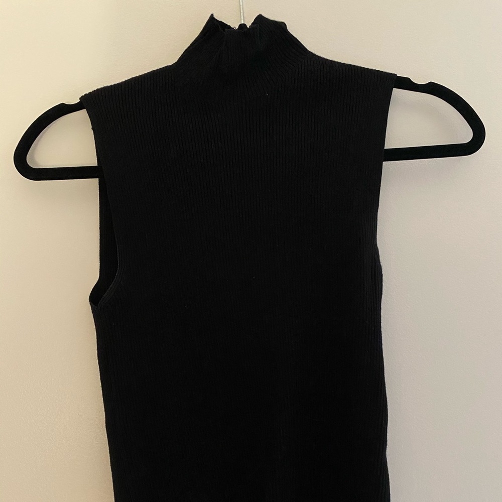 Zara ribbed Turtleneck Tank Top